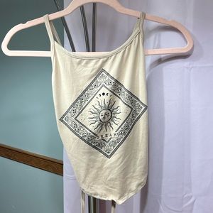 Cross back tie crop top